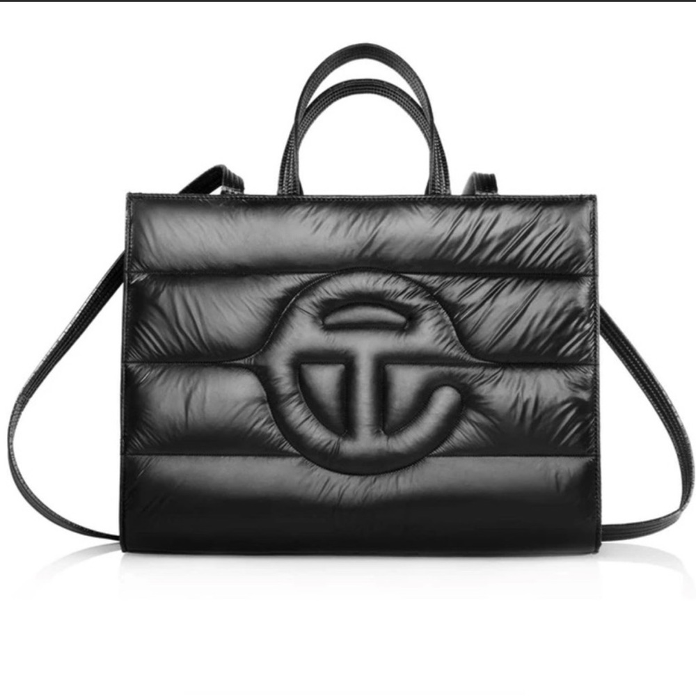 Telfar Moose Knuckles Black Medium Puff Shopper